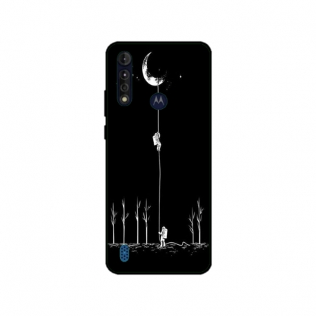 Husa personalizata tip carcasa HQPrint pentru Motorola Moto G8, model Climbing to the Moon, multicolor, S1D1M0233