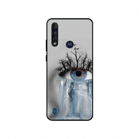 Husa personalizata tip carcasa HQPrint pentru Motorola Moto G8 Power Lite, model Teary Eye, multicolor, S1D1M0307