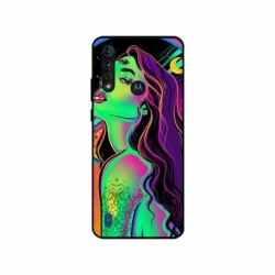 Husa personalizata tip carcasa HQPrint pentru Motorola Moto G8, model Colorful Girl, multicolor, S1D1M0249