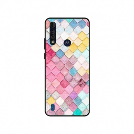 Husa personalizata tip carcasa HQPrint pentru Motorola Moto G8, model Color Scales, multicolor, S1D1M0258