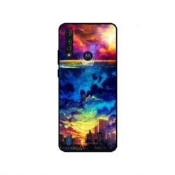 Husa personalizata tip carcasa HQPrint pentru Motorola Moto G8, model Abstract City, multicolor, S1D1M0263