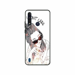 Husa personalizata tip carcasa HQPrint pentru Motorola Moto G8 Power Lite, model I dont care, multicolor, S1D1M0320