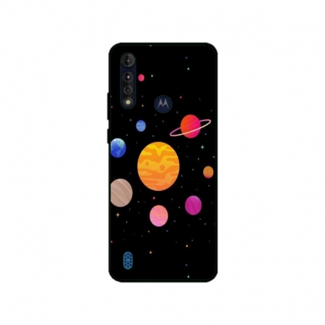 Husa personalizata tip carcasa HQPrint pentru Motorola Moto G8, model Colorful Galaxy, multicolor, S1D1M0283