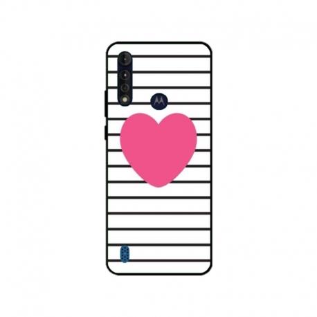 Husa personalizata tip carcasa HQPrint pentru Motorola Moto G8, model Heart, multicolor, S1D1M0291
