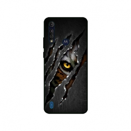 Husa personalizata tip carcasa HQPrint pentru Motorola Moto G8 Power Lite, model Hidden Tiger, multicolor, S1D1M0332