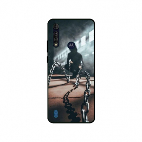 Husa personalizata tip carcasa HQPrint pentru Motorola Moto G8, model Chain Man, multicolor, S1D1M0296