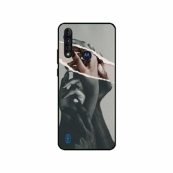 Husa personalizata tip carcasa HQPrint pentru Motorola Moto G8, model Black and White Hands, multicolor, S1D1M0300