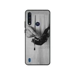 Husa personalizata tip carcasa HQPrint pentru Motorola Moto G8 Power Lite, model Black Paint, multicolor, S1D1M0336