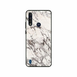 Husa personalizata tip carcasa HQPrint pentru Motorola Moto G8, model White Marble, multicolor, S1D1M0325