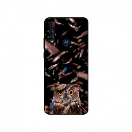 Husa personalizata tip carcasa HQPrint pentru Motorola Moto G8, model Owl, multicolor, S1D1M0334