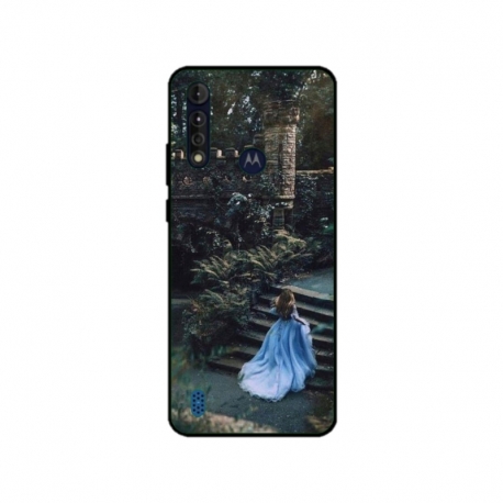 Husa personalizata tip carcasa HQPrint pentru Motorola Moto G8, model Bride, multicolor, S1D1M0338