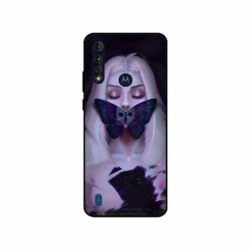Husa personalizata tip carcasa HQPrint pentru Motorola Moto G8, model Butterfly Mouth 1, multicolor, S1D1M0351