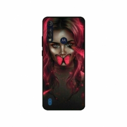 Husa personalizata tip carcasa HQPrint pentru Motorola Moto G8, model Butterfly Mouth 2, multicolor, S1D1M0352
