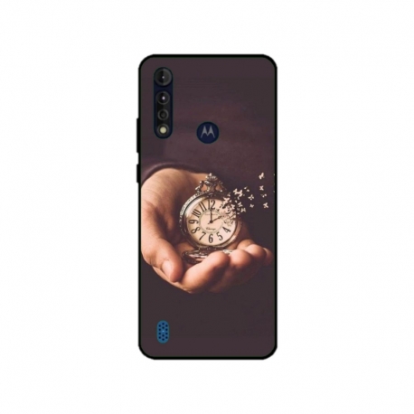 Husa personalizata tip carcasa HQPrint pentru Motorola Moto G8 Power Lite, model Time Flies 1, multicolor, S1D1M0364