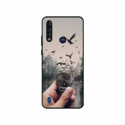 Husa personalizata tip carcasa HQPrint pentru Motorola Moto G8, model Time Flies 2, multicolor, S1D1M0365
