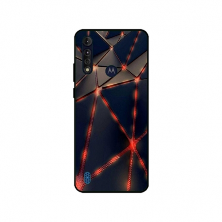 Husa personalizata tip carcasa HQPrint pentru Motorola Moto G8, model Lava Triangles, multicolor, S1D1M0367
