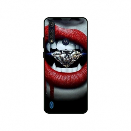 Husa personalizata tip carcasa HQPrint pentru Motorola Moto G8, model Diamond Vampire, multicolor, S1D1M0370