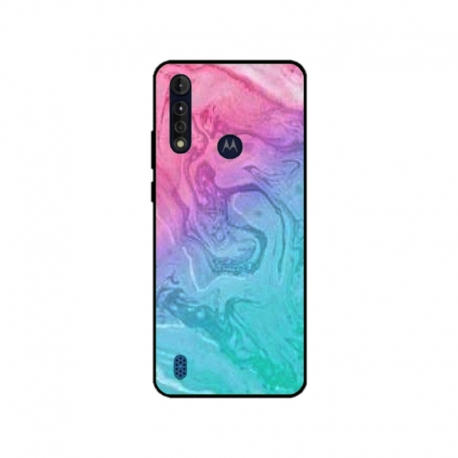Husa personalizata tip carcasa HQPrint pentru Motorola Moto G8 Power Lite, model Colorful Mess, multicolor, S1D1M0374