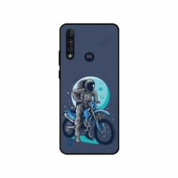 Husa personalizata tip carcasa HQPrint pentru Motorola Moto G8, model Biker Astronaout, multicolor, S1D1M0375