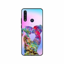 Husa personalizata tip carcasa HQPrint pentru Motorola Moto G8 Power Lite, model Colorful Love, multicolor, S1D1M0376