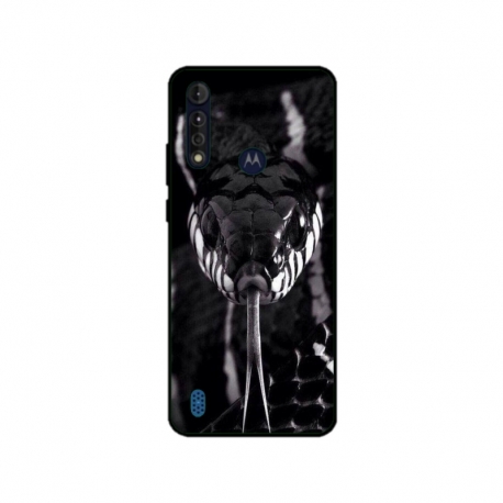 Husa personalizata tip carcasa HQPrint pentru Motorola Moto G8 Power Lite, model Snake, multicolor, S1D1M0378