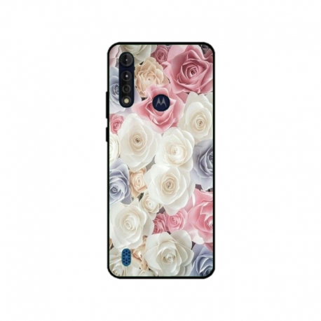 Husa personalizata tip carcasa HQPrint pentru Motorola Moto G8 Power Lite, model Flowers 23, multicolor, S1D1M0385