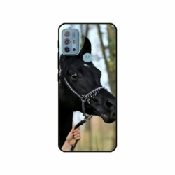 Husa personalizata tip carcasa HQPrint pentru Motorola Moto G10 Power, model Black Horse, multicolor, S1D1M0019
