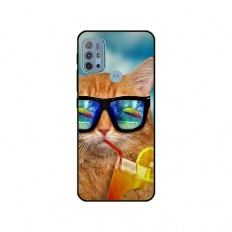 Husa personalizata tip carcasa HQPrint pentru Motorola Moto G10 Power, model Cool Cat, multicolor, S1D1M0031