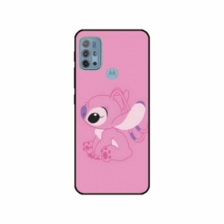 Husa personalizata tip carcasa HQPrint pentru Motorola Moto G10, model Pink Stitch, multicolor, S1D1M0005