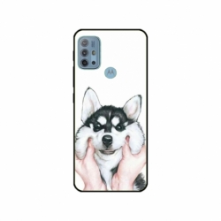 Husa personalizata tip carcasa HQPrint pentru Motorola Moto G10, model Fluffy Dog, multicolor, S1D1M0033