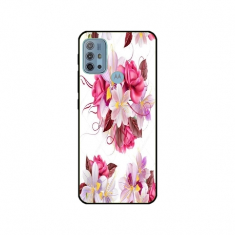 Husa personalizata tip carcasa HQPrint pentru Motorola Moto G10, model Flowers 4, multicolor, S1D1M0040