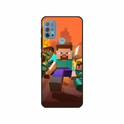 Husa personalizata tip carcasa HQPrint pentru Motorola Moto G10, model Minecraft 1, multicolor, S1D1M0125