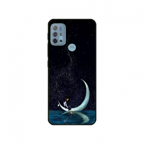 Husa personalizata tip carcasa HQPrint pentru Motorola Moto G10 Power, model Moon Fishing, multicolor, S1D1M0270