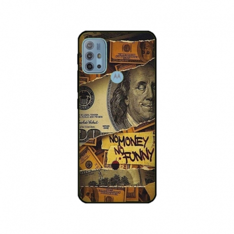 Husa personalizata tip carcasa HQPrint pentru Motorola Moto G10, model No Money No Funny, multicolor, S1D1M0262