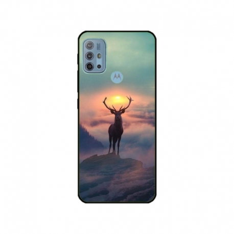 Husa personalizata tip carcasa HQPrint pentru Motorola Moto G10 Power, model Antlers, multicolor, S1D1M0303