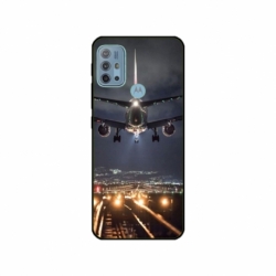 Husa personalizata tip carcasa HQPrint pentru Motorola Moto G10, model Airplane Landing, multicolor, S1D1M0266