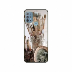 Husa personalizata tip carcasa HQPrint pentru Motorola Moto G10, model Brush, multicolor, S1D1M0282