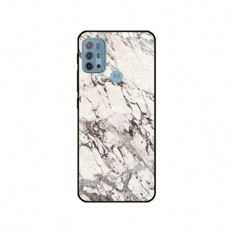 Husa personalizata tip carcasa HQPrint pentru Motorola Moto G10 Power, model White Marble, multicolor, S1D1M0325