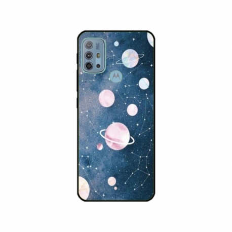Husa personalizata tip carcasa HQPrint pentru Motorola Moto G10, model Solar System, multicolor, S1D1M0313