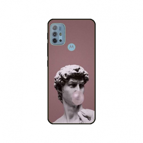 Husa personalizata tip carcasa HQPrint pentru Motorola Moto G10, model Bubble Gum Statue, multicolor, S1D1M0317