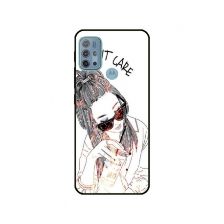 Husa personalizata tip carcasa HQPrint pentru Motorola Moto G10, model I dont care, multicolor, S1D1M0320