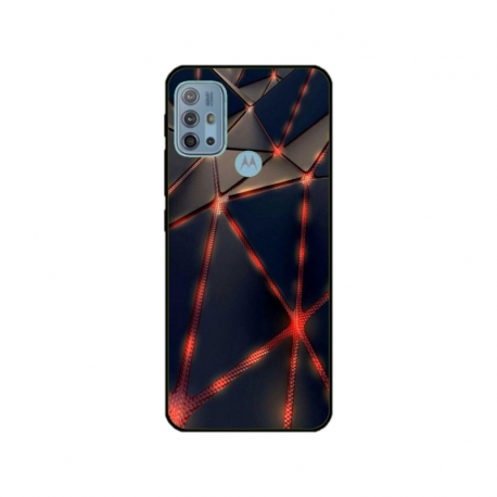 Husa personalizata tip carcasa HQPrint pentru Motorola Moto G10, model Lava Triangles, multicolor, S1D1M0367