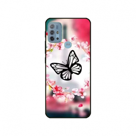 Husa personalizata tip carcasa HQPrint pentru Motorola Moto G10, model Butterfly 8, multicolor, S1D1M0380