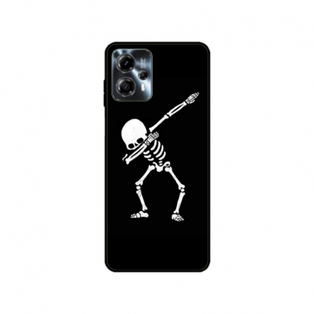 Husa personalizata tip carcasa HQPrint pentru Motorola Moto G13, model Dab Skeleton, multicolor, S1D1M0034