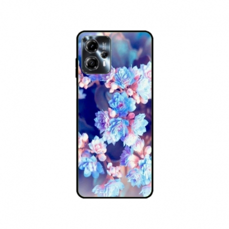 Husa personalizata tip carcasa HQPrint pentru Motorola Moto G13, model Flowers 2, multicolor, S1D1M0038
