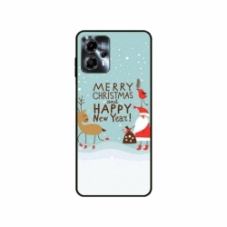 Husa personalizata tip carcasa HQPrint pentru Motorola Moto G13, model Happy Christmas and New Year, multicolor, S1D1M0047