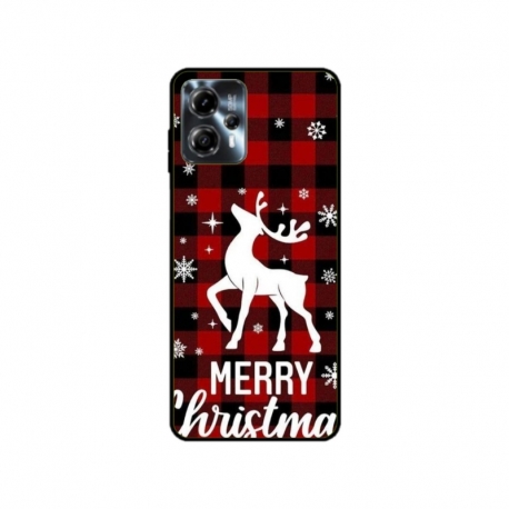Husa personalizata tip carcasa HQPrint pentru Motorola Moto G13, model Merry Christmas Reindeer 2, multicolor, S1D1M0050