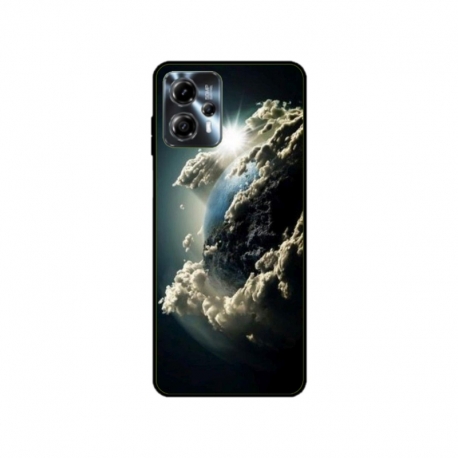Husa personalizata tip carcasa HQPrint pentru Motorola Moto G13, model Cloudy Earth, multicolor, S1D1M0067