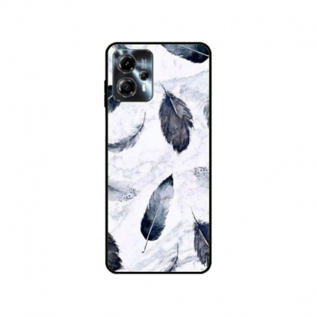 Husa personalizata tip carcasa HQPrint pentru Motorola Moto G13, model Leaf Design 2, multicolor, S1D1M0071