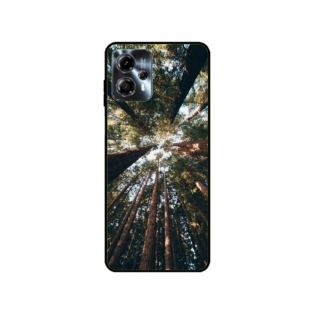 Husa personalizata tip carcasa HQPrint pentru Motorola Moto G13, model Tree perspective, multicolor, S1D1M0079